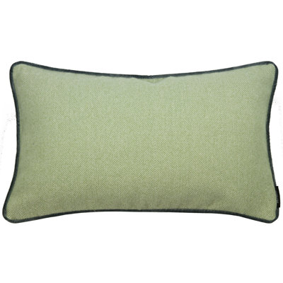 Herringbone Throw Pillow East Urban Sage green grey Pillow Throw Pillow